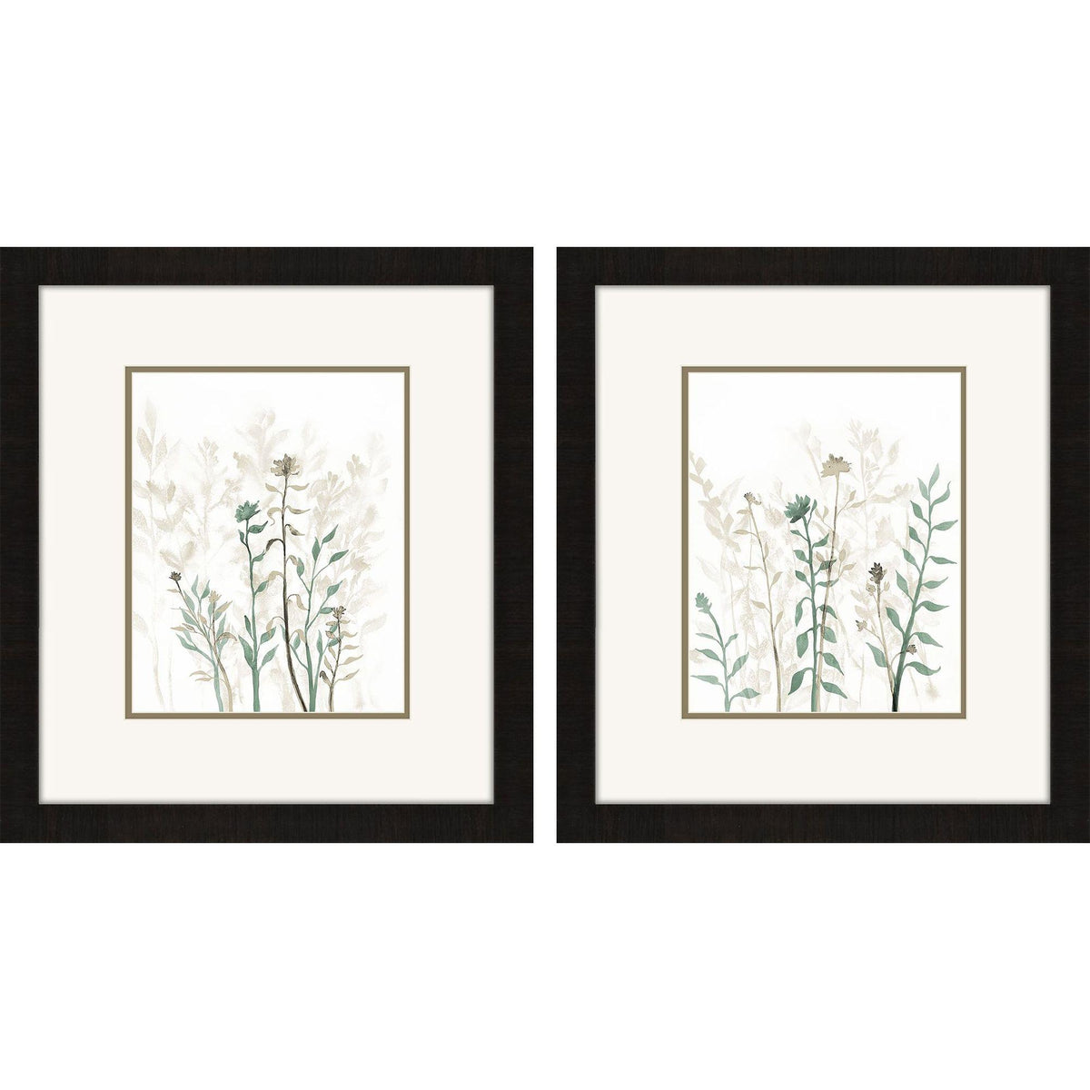 Paragon Branch Silhouette S/2 Green 17 X 15 X 2 Wall Art
