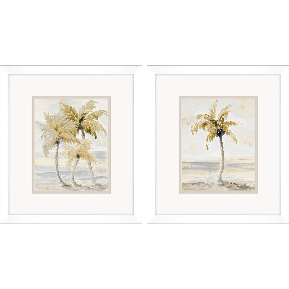 Paragon Gold Palm in Paradise S/2 Beige 16 X 14 X 2 Wall Art