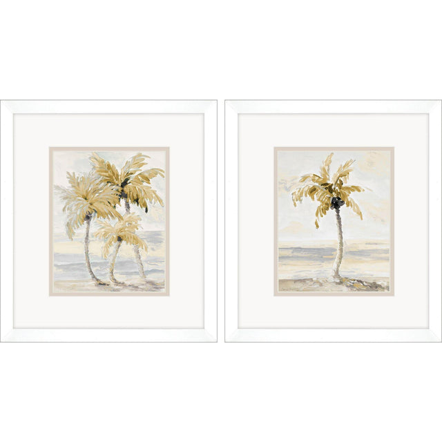 Paragon Gold Palm in Paradise S/2 Beige 16 X 14 X 2 Wall Art