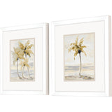 Paragon Gold Palm in Paradise S/2 Beige 16 X 14 X 2 Wall Art