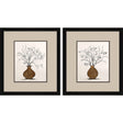Paragon Branches in Urn S/2 Black 16 X 14 X 2 Wall Art