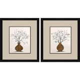 Paragon Branches in Urn S/2 Black 16 X 14 X 2 Wall Art