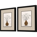 Paragon Branches in Urn S/2 Black 16 X 14 X 2 Wall Art