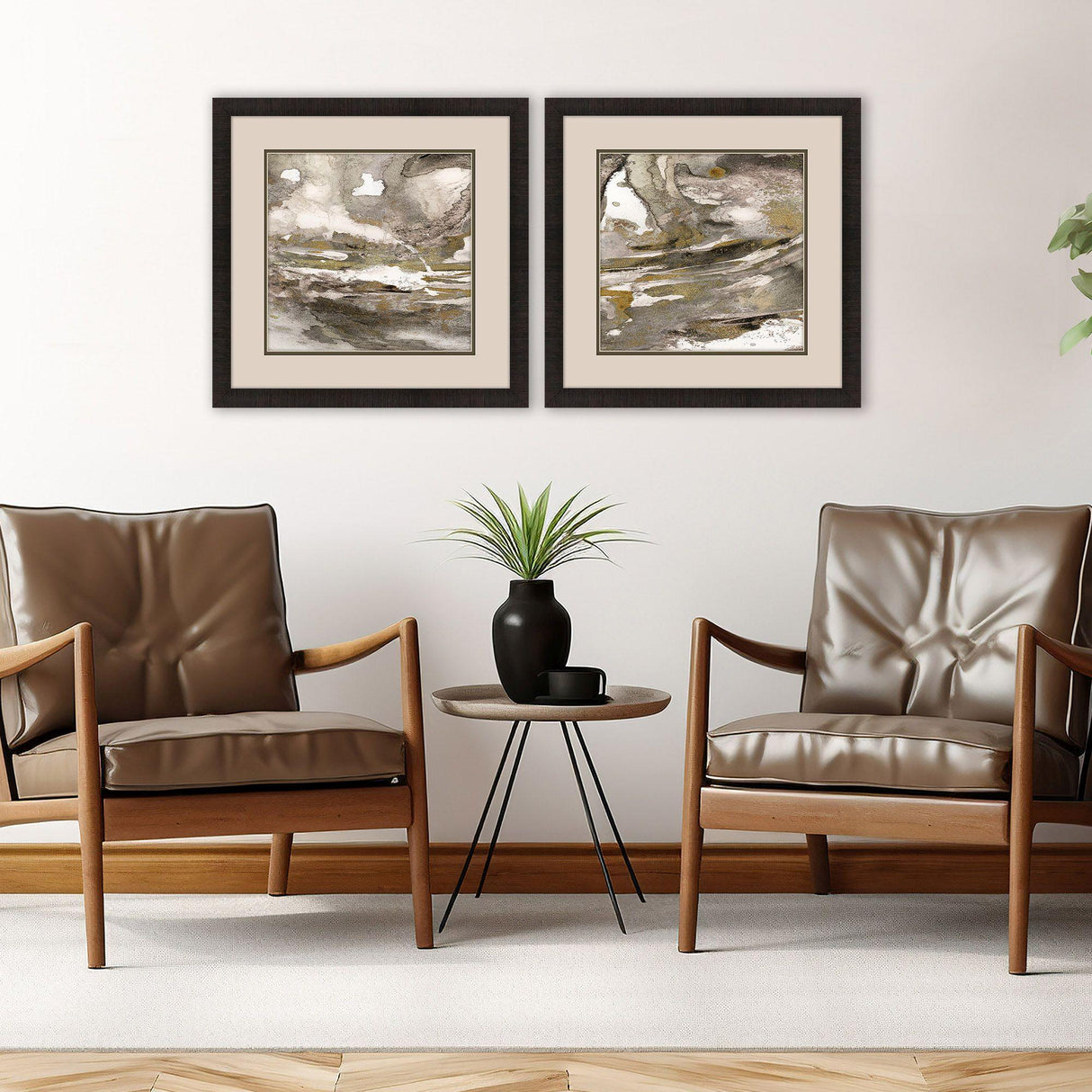 Paragon Urban Reflection II S/2 Brown 18 X 18 X 2 Wall Art