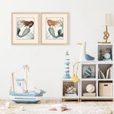 Paragon Mermaid S/2 Green 21 X 18 X 1 Wall Art