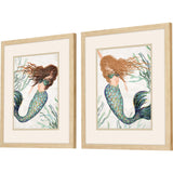 Paragon Mermaid S/2 Green 21 X 18 X 1 Wall Art