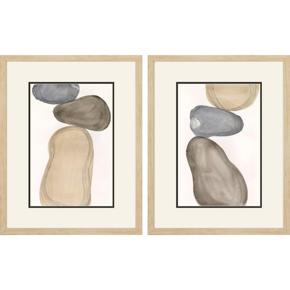 Paragon River Rocks S/2 Brown 26 X 20 X 1 Wall Art