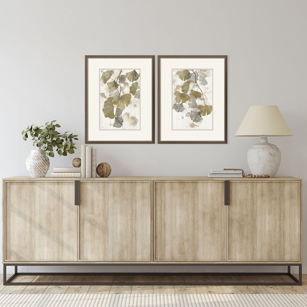 Paragon Gingko Accent S/2 Green 25 X 19 X 1 Wall Art