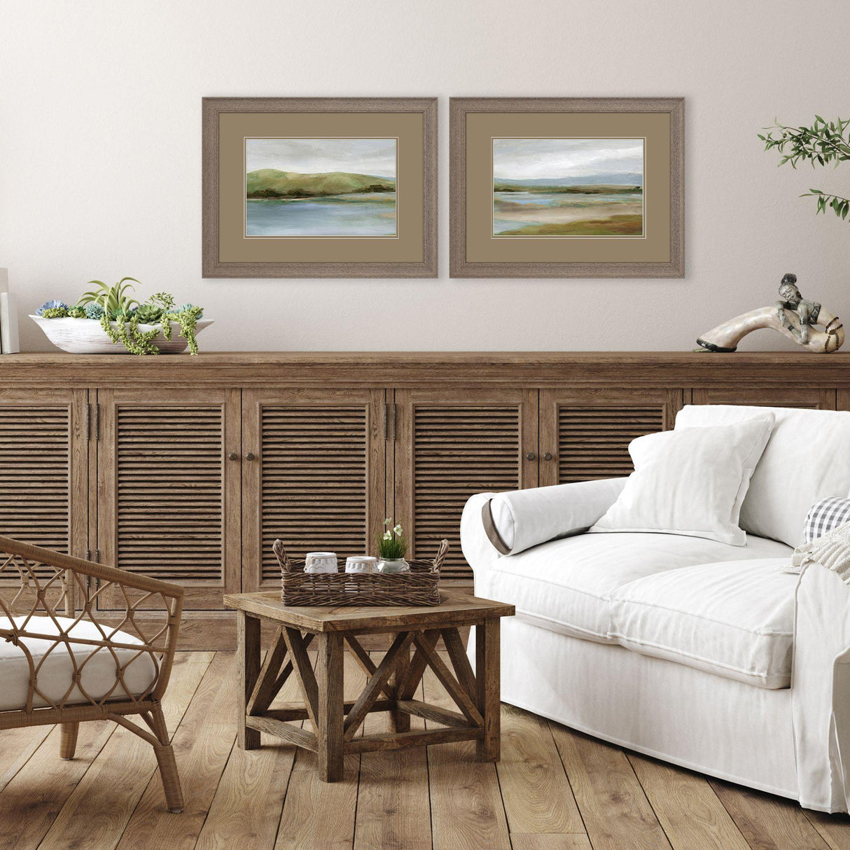 Paragon Foothills with Lake S/2 Green 21 X 27 X 1 Wall Art