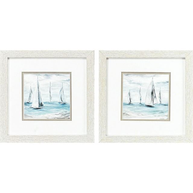 Paragon Soft Summer Wind S/2 Blue 11 X 11 X 1 Wall Art