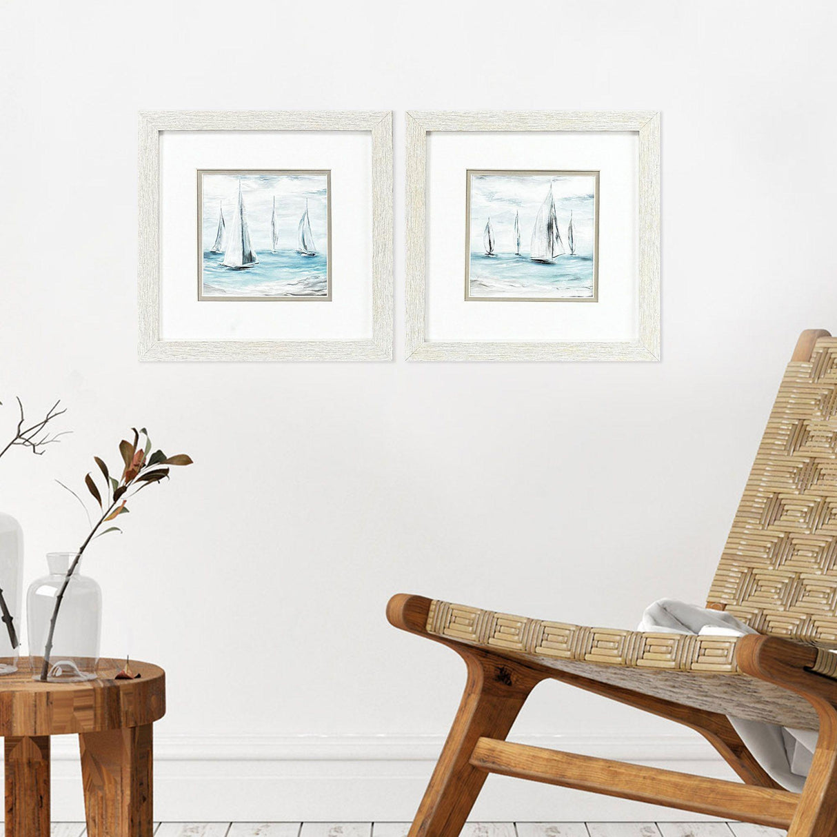 Paragon Soft Summer Wind S/2 Blue 11 X 11 X 1 Wall Art