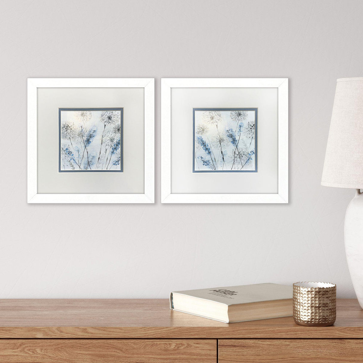 Paragon Soft Country Morning S/2 Blue 11 X 11 X 2 Wall Art