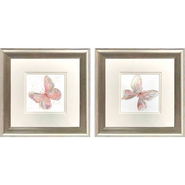 Paragon Blush Butterfly S/2 Pink 13 X 13 X 1 Wall Art