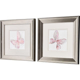 Paragon Blush Butterfly S/2 Pink 13 X 13 X 1 Wall Art