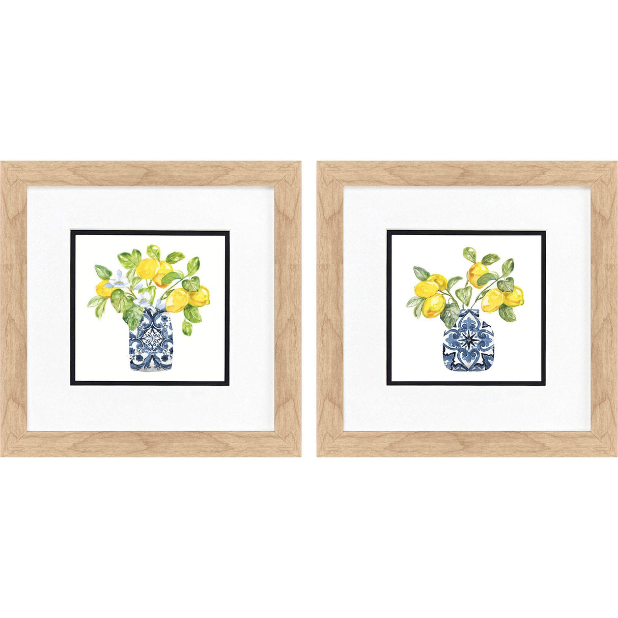 Paragon Lemon Life S/2 Blue 12 X 12 X 1 Wall Art