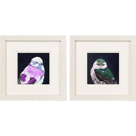 Paragon Vivid Bird II S/2 Pink 11 X 11 X 1 Wall Art