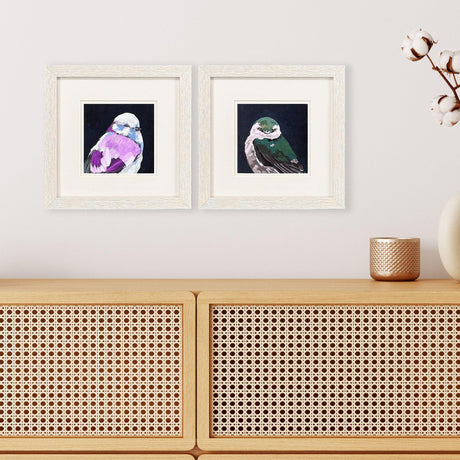 Paragon Vivid Bird II S/2 Pink 11 X 11 X 1 Wall Art