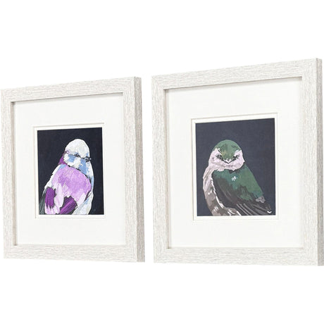 Paragon Vivid Bird II S/2 Pink 11 X 11 X 1 Wall Art
