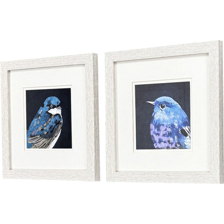 Paragon Vivid Bird I S/2 Blue 11 X 11 X 1 Wall Art