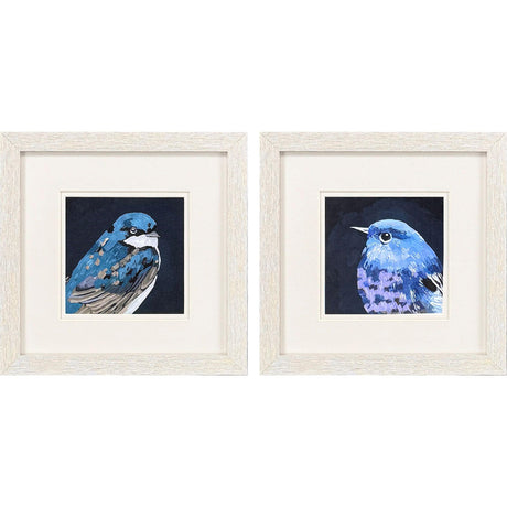 Paragon Vivid Bird I S/2 Blue 11 X 11 X 1 Wall Art
