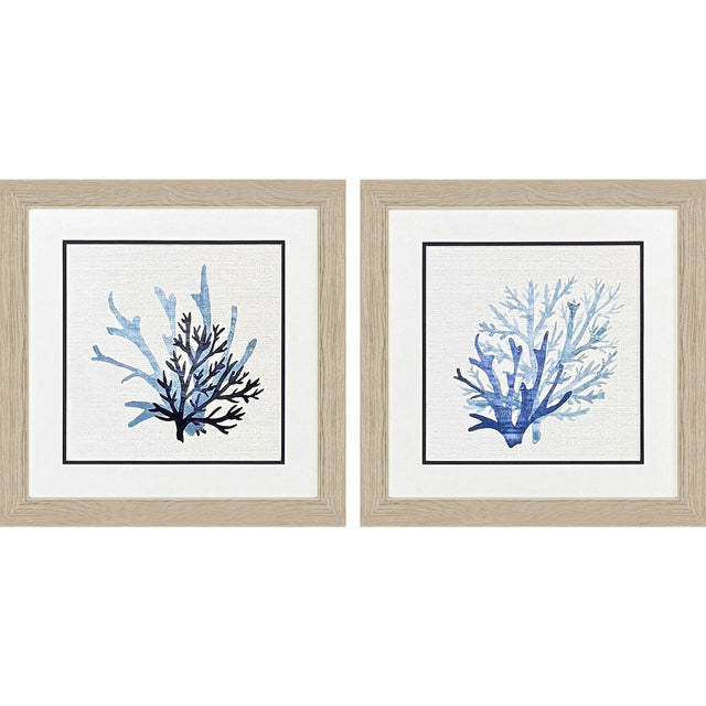 Paragon Coral Shades S/2 Blue 19 X 19 X 1 Wall Art