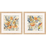 Paragon Bursting Wildflowers S/2 Orange 18 X 18 X 1 Wall Art