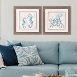 Paragon Water Creatures S/2 Blue 19 X 19 X 1 Wall Art