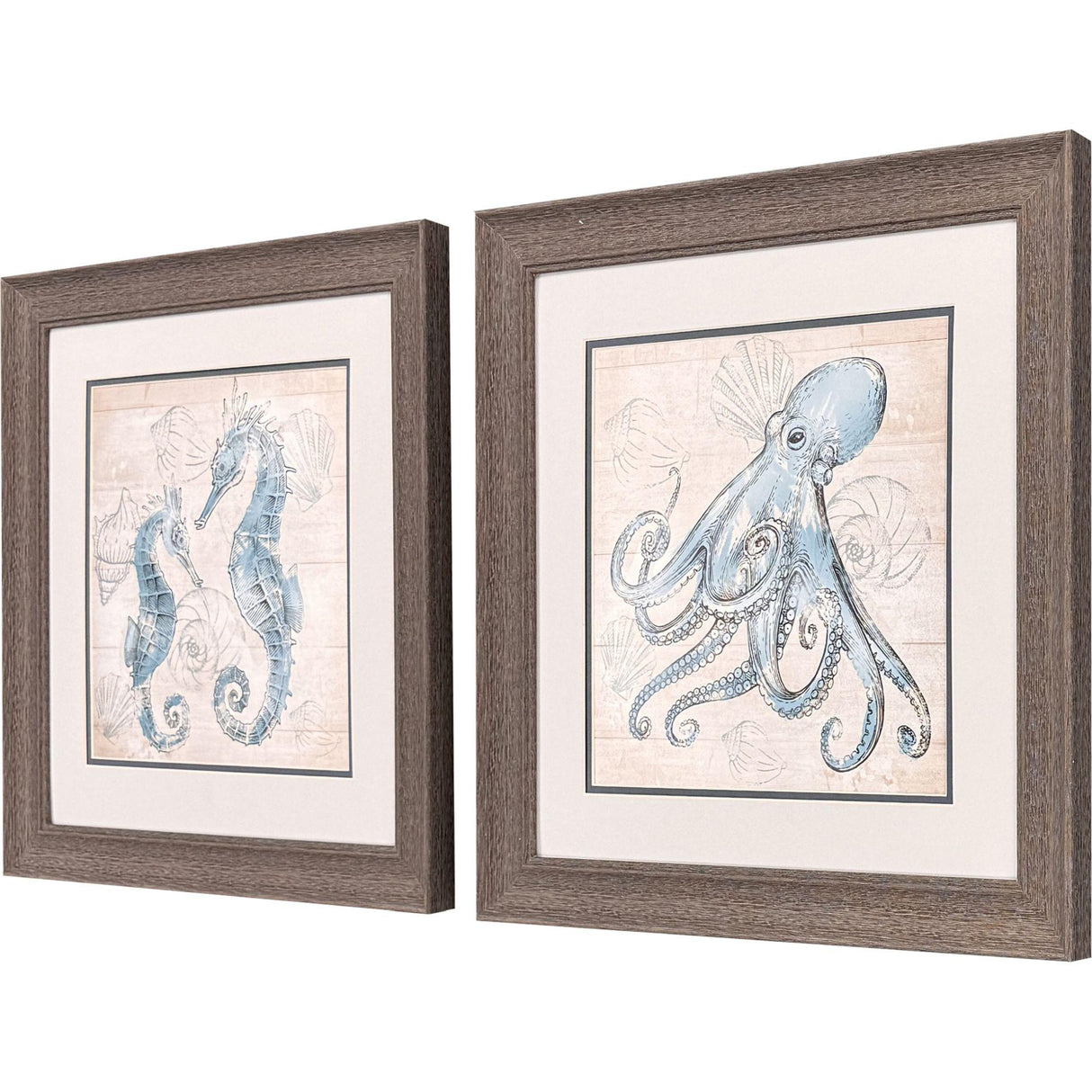 Paragon Water Creatures S/2 Blue 19 X 19 X 1 Wall Art