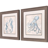 Paragon Water Creatures S/2 Blue 19 X 19 X 1 Wall Art