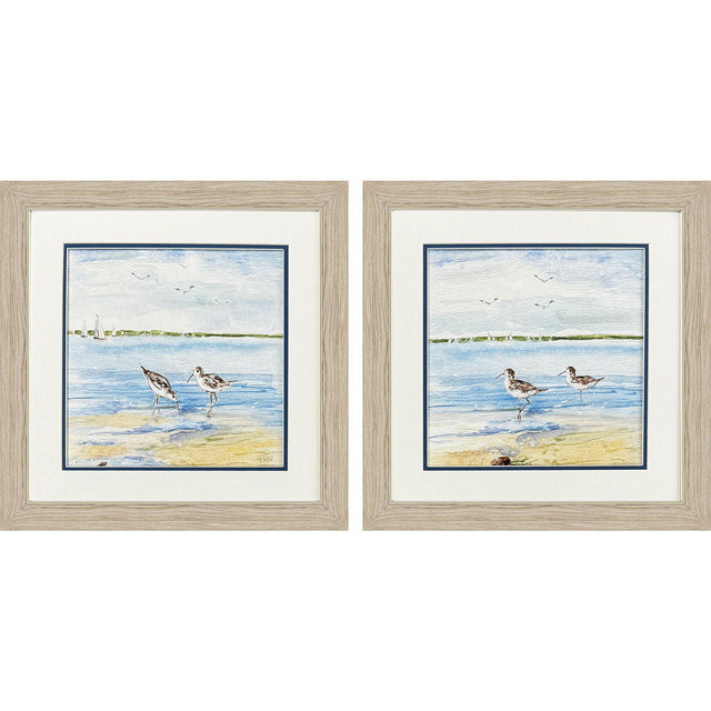 Paragon Sandpiper Beach S/2 Blue 19 X 19 X 1 Wall Art