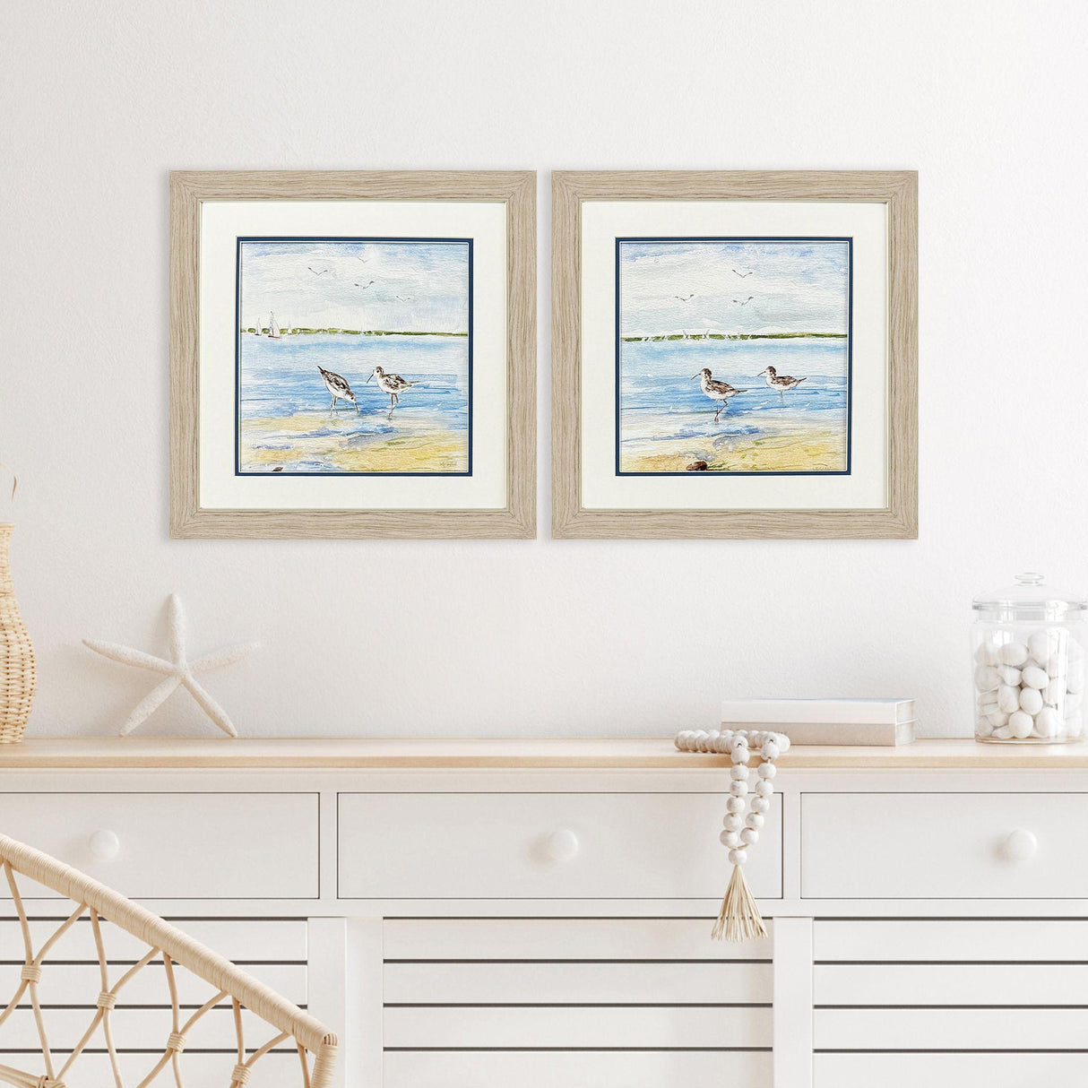Paragon Sandpiper Beach S/2 Blue 19 X 19 X 1 Wall Art