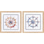 Paragon Ships Wheel S/2 Blue 18 X 18 X 1 Wall Art