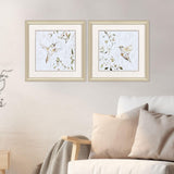 Paragon Hummingbird Song S/2 White 18 X 18 X 1 Wall Art