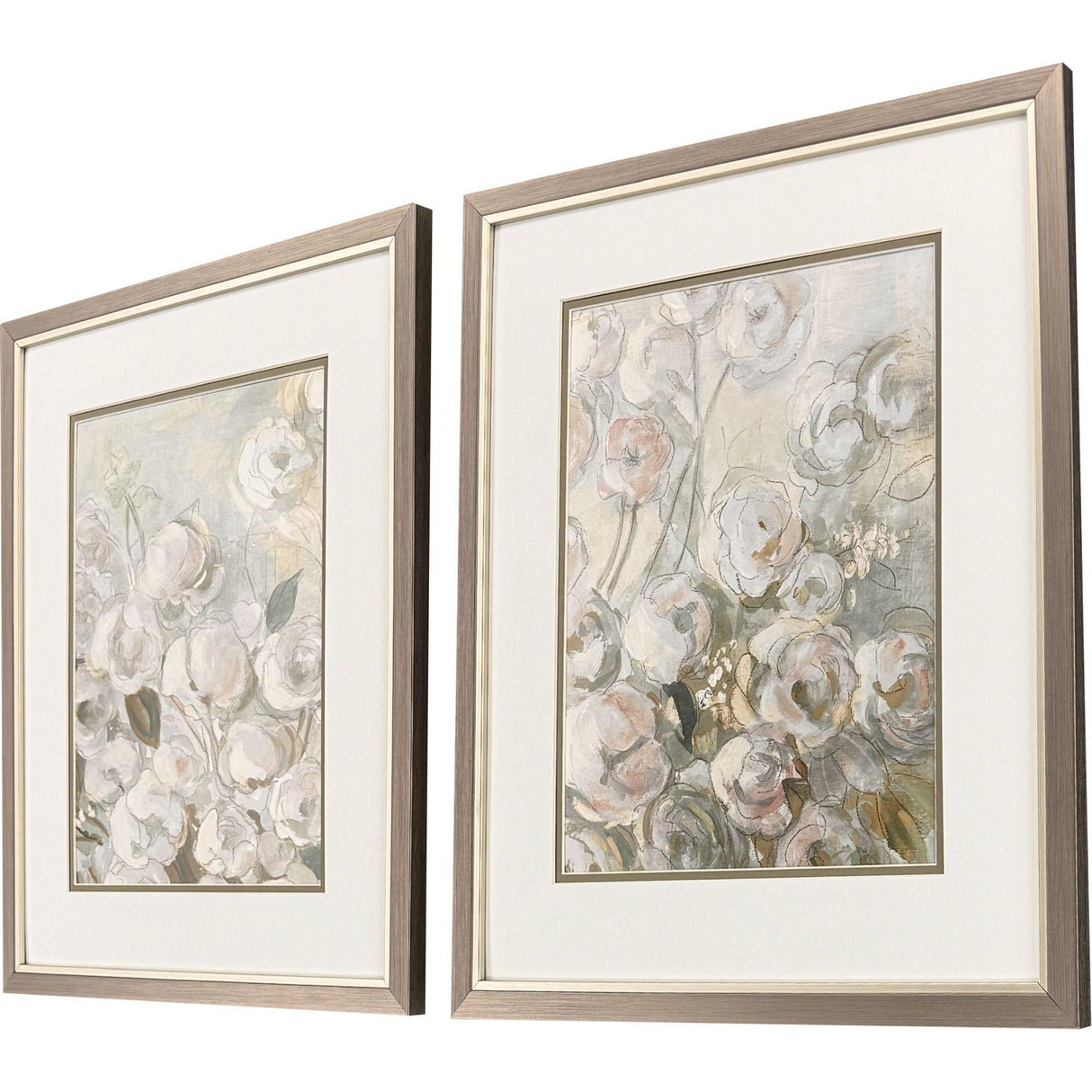 Paragon Climbing Roses S/2 Gray 20 X 17 X 1 Wall Art