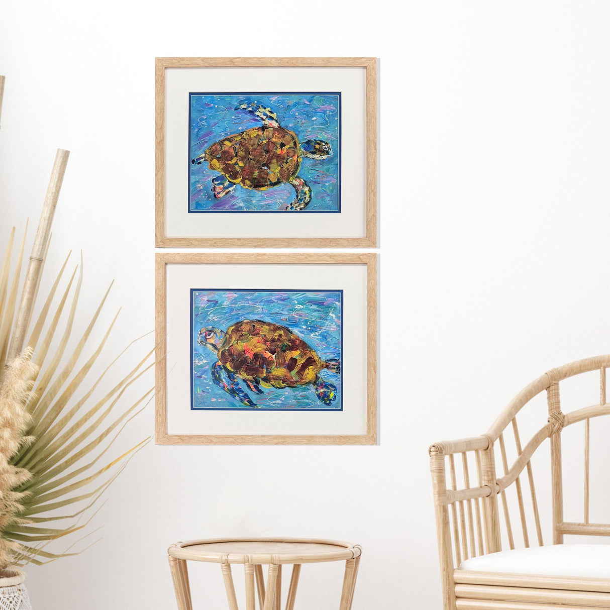 Paragon Morning Swim S/2 Blue 18 X 21 X 1 Wall Art