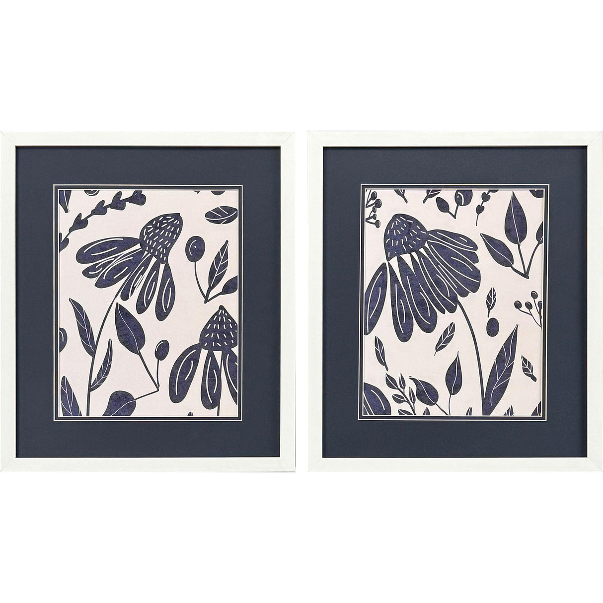 Paragon Denim Floral S/2 Blue 20 X 17 X 2 Wall Art