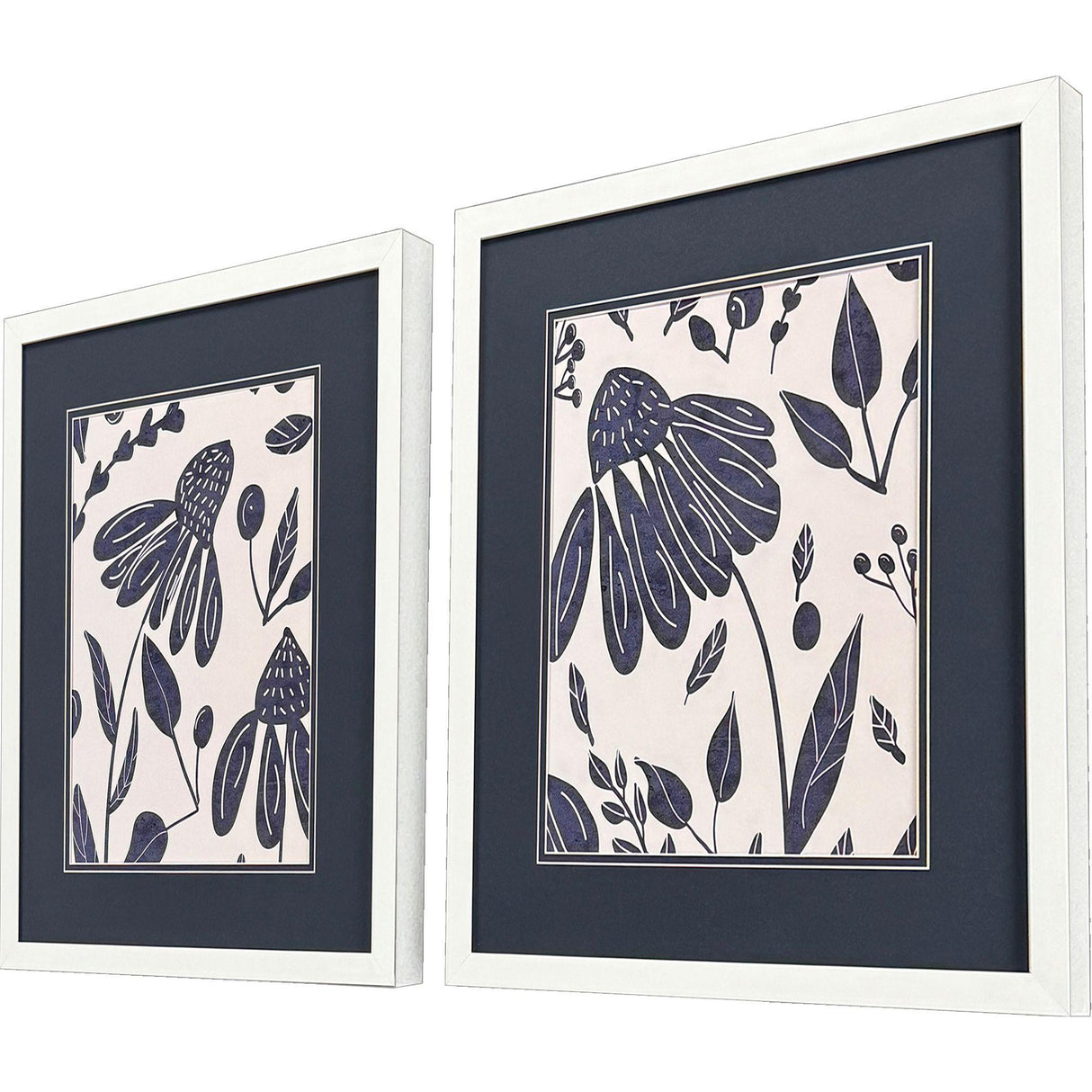 Paragon Denim Floral S/2 Blue 20 X 17 X 2 Wall Art