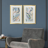 Paragon Pour Monsieur S/2 Blue 32 X 20 X 2 Wall Art