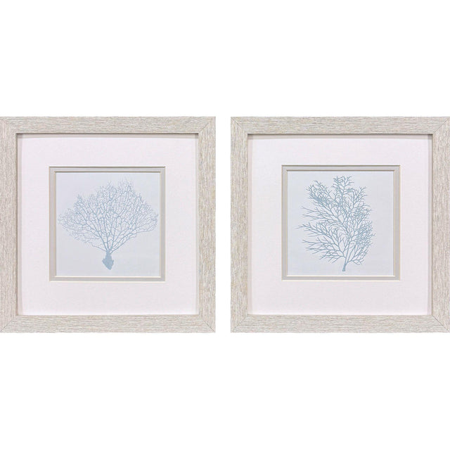 Paragon Soft Coral S/2 Blue 11 X 11 X 1 Wall Art