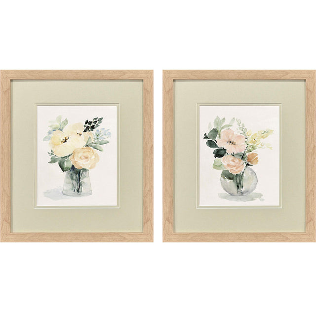 Paragon Creamy Blooms S/2 Pink 17 X 15 X 1 Wall Art