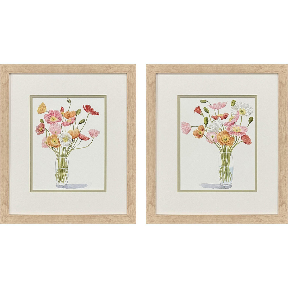 Paragon Wiry Poppies S/2 Pink 17 X 15 X 1 Wall Art