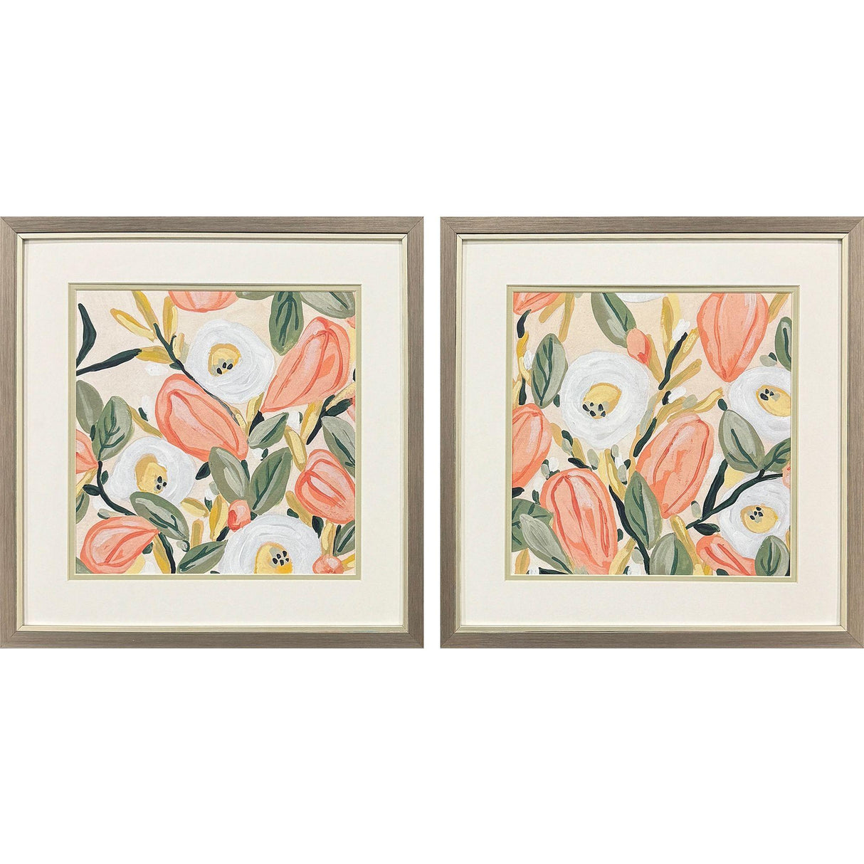 Paragon Gleeful Garden S/2 Orange 17 X 17 X 1 Wall Art