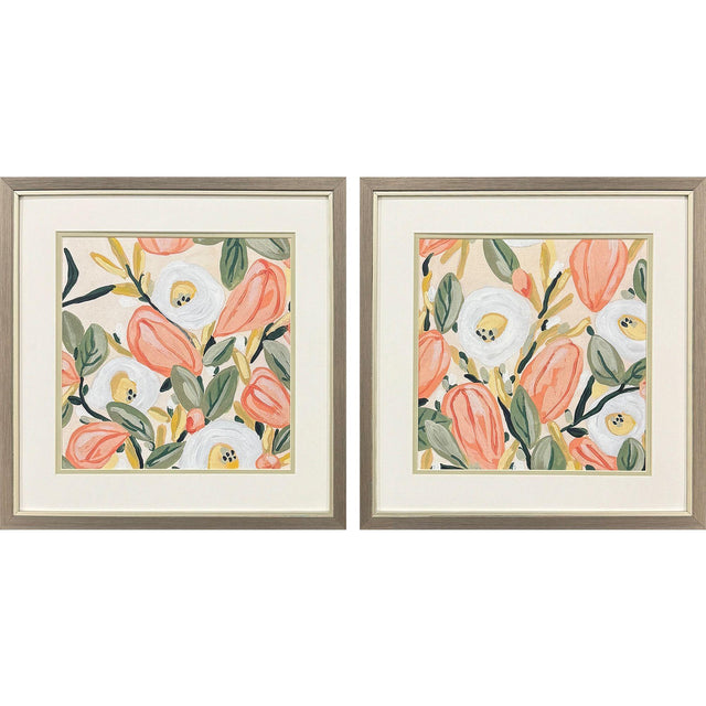Paragon Gleeful Garden S/2 Orange 17 X 17 X 1 Wall Art