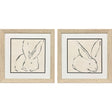 Paragon Linear Rabbit S/2 Gray 19 X 19 X 1 Wall Art