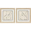 Paragon Linear Rabbit S/2 Gray 19 X 19 X 1 Wall Art