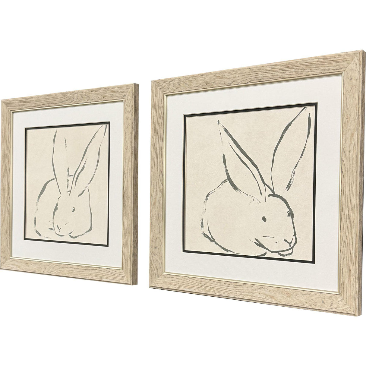 Paragon Linear Rabbit S/2 Gray 19 X 19 X 1 Wall Art