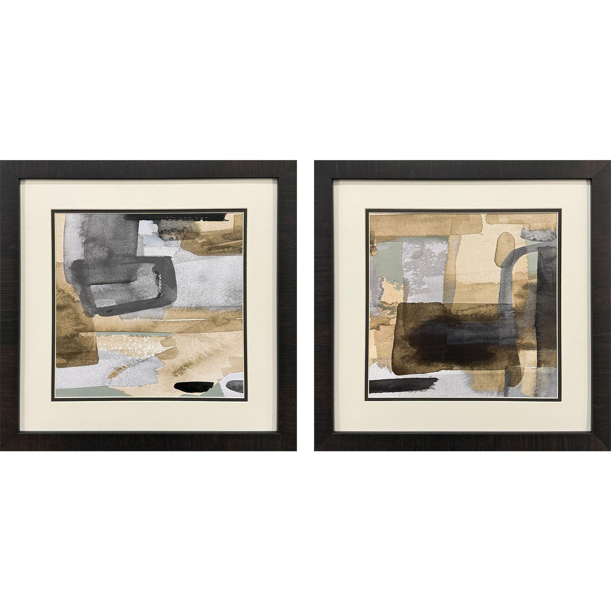 Paragon Abstract Expressions S/2 Brown 18 X 18 X 2 Wall Art