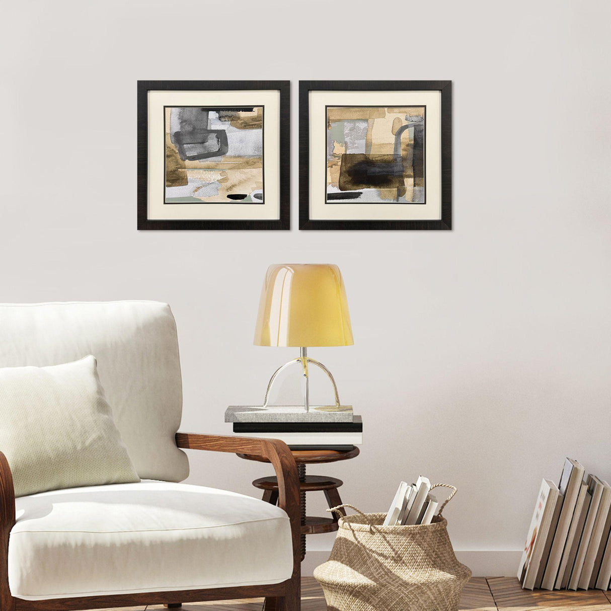 Paragon Abstract Expressions S/2 Brown 18 X 18 X 2 Wall Art