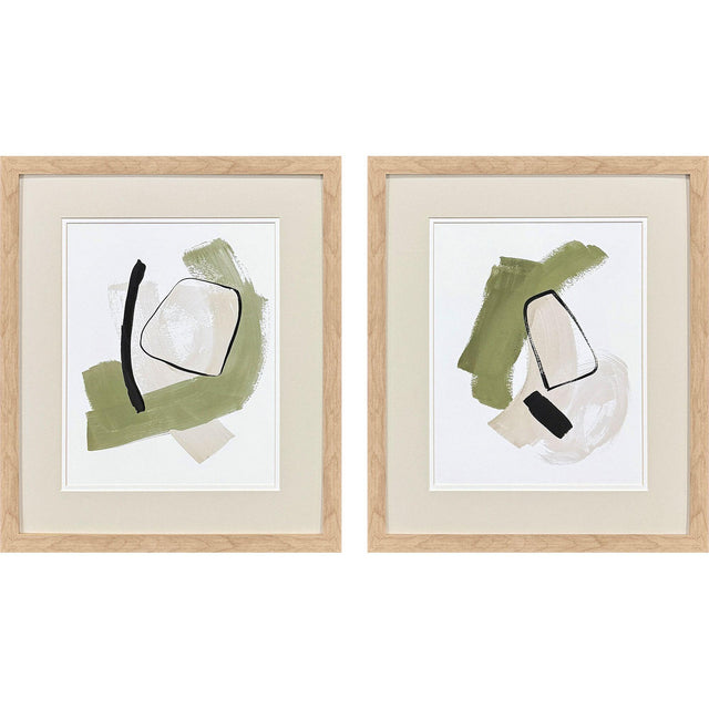 Paragon Sage Treasures I S/2 Green 21 X 18 X 1 Wall Art