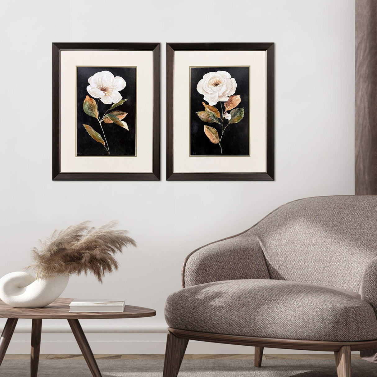 Paragon Botanical on Black S/2 Black 27 X 21 X 1 Wall Art